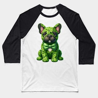 Clover French Bulldog St Patricks Day Baseball T-Shirt